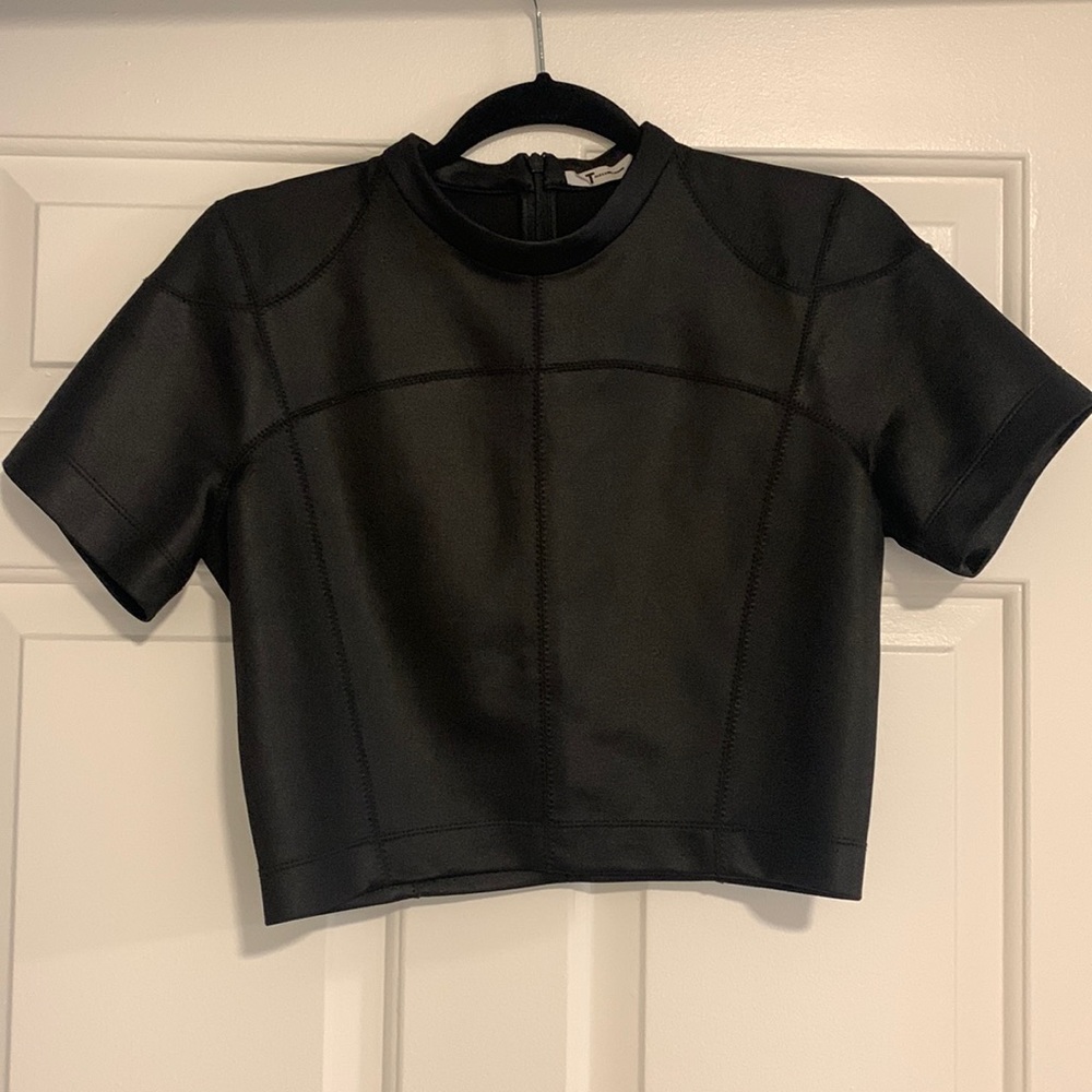 T by Alexander Wang black crop top